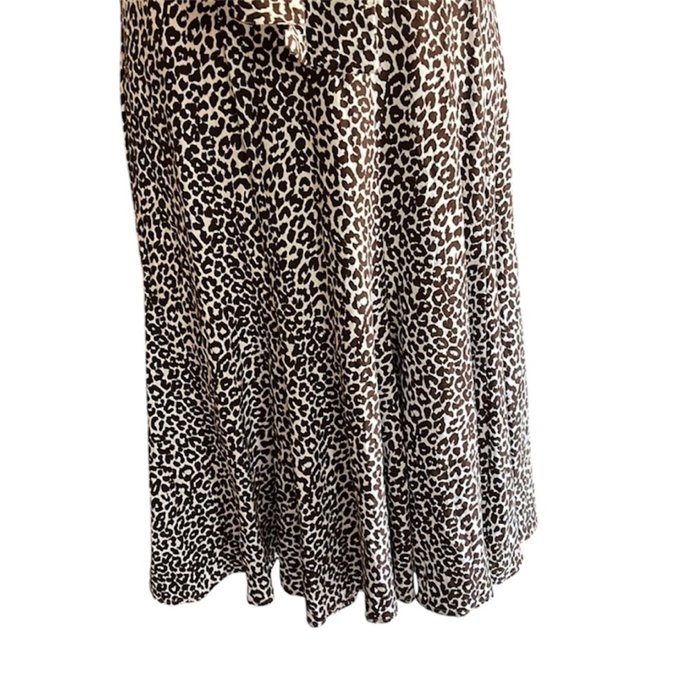 Talbots Vintage Y2K Leopard Print Fit and Flare Dress Size 10 - Picture 9 of 14